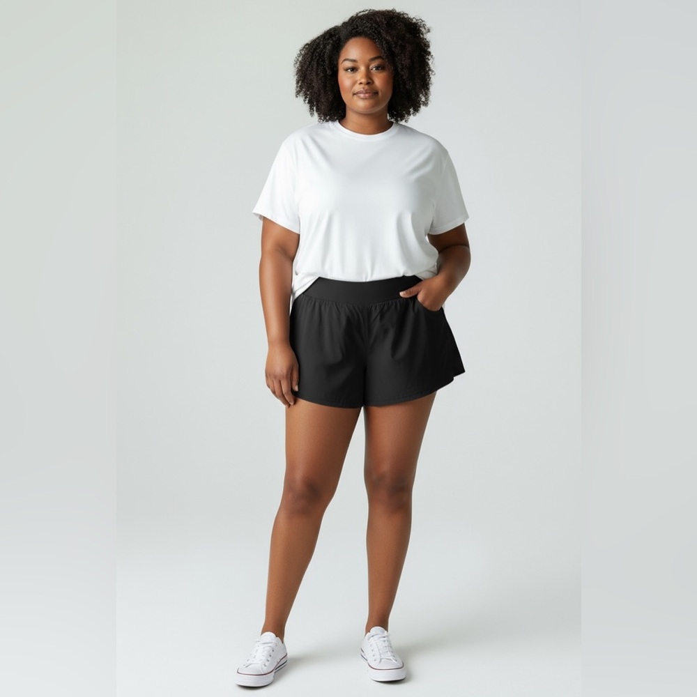 All in Mortion‎ Black workout shorts 3XL